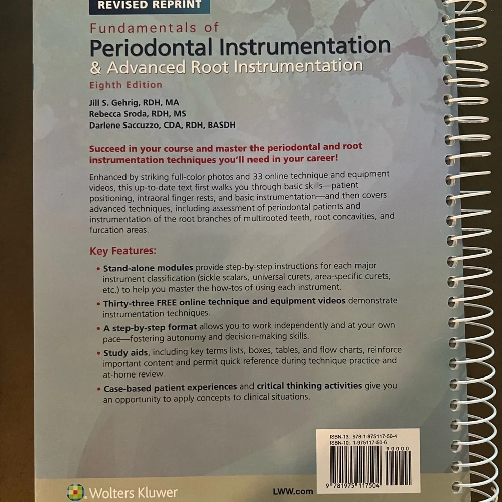 Periodontal Instrumentation Textbook - Picture 5 of 5
